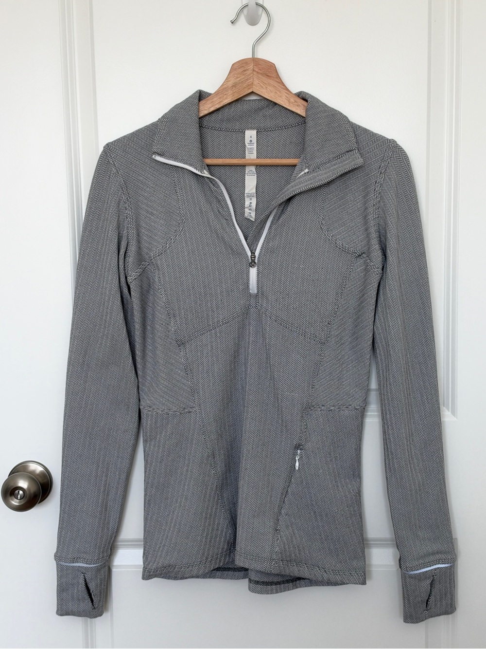 lululemon athletica Women's Gray Quarter Zip-Up Sweater